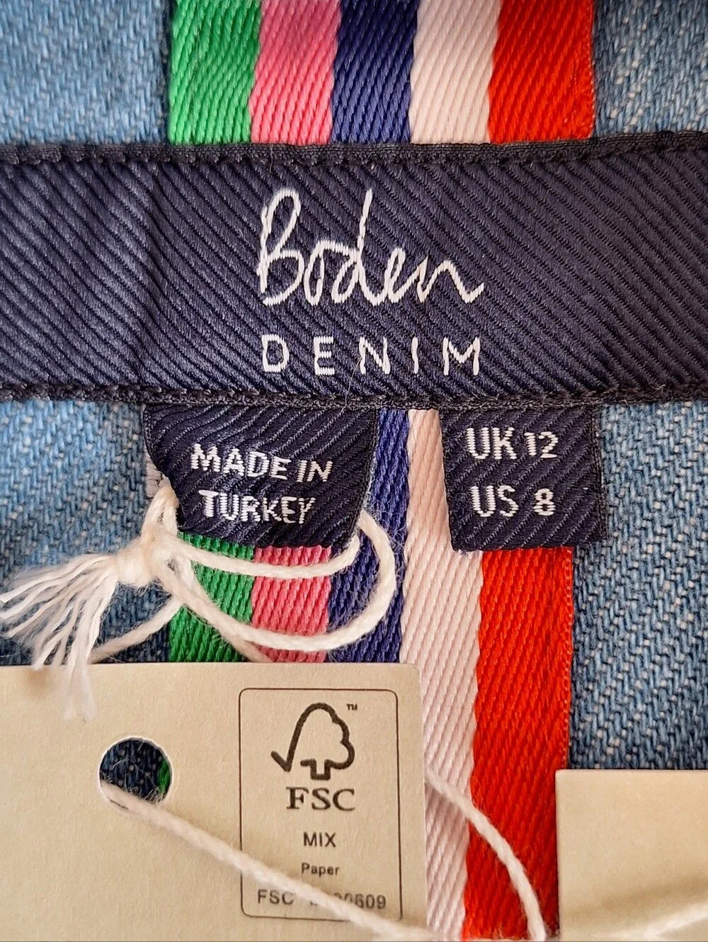 NWT Boden Light Blue Denim Button-Up Jacket